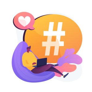 Internet blogging, vlogging vector concept metaphor.